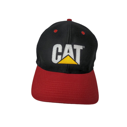 Caterpillar CAT Snapback Hat OSFA Black & Red Embroidered Logo