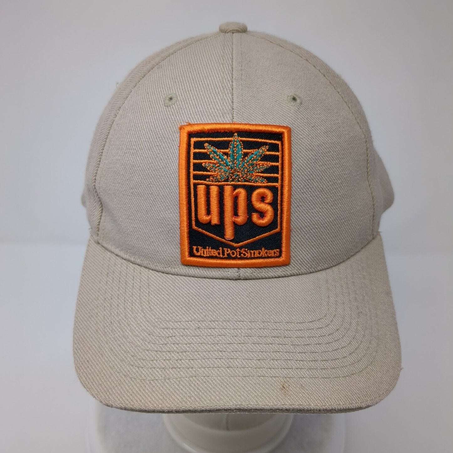 UPS United Pot Smokers Strapback Hat Tan OSFA Adjustable Embroidered Superb