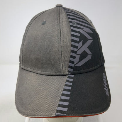 Ski-Doo Gray Black One Size Snapback Hat BRP Snowmobile Cotton Graphic Logo Cap
