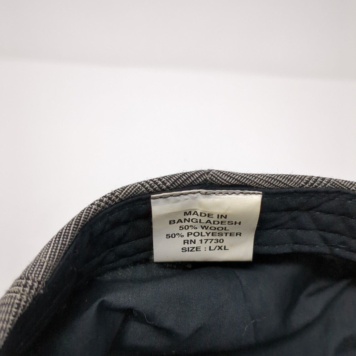 Unbranded Flat Cap Gray Large/XL Plaid Wool Blend Blank Outdoor