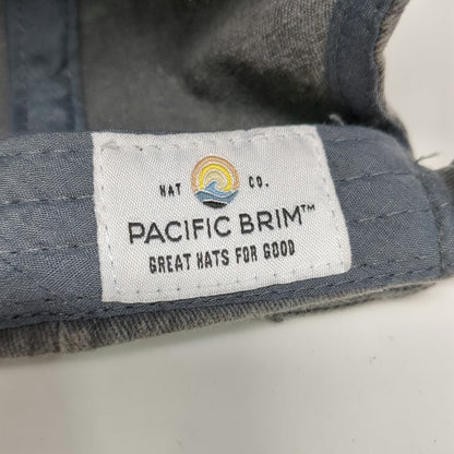 Pacific Brim Baseball Cap Gray One Size Hat Wake & Lake Embroidered Slideback
