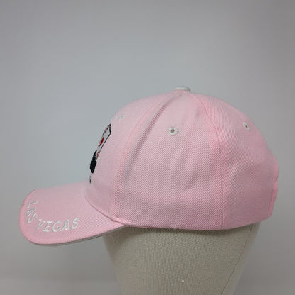 Las Vegas Nevada Strapback Hat Pink One Size Adjustable Embroidered Best Vina