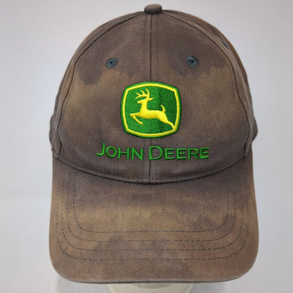 John Deere Slideback Hat Gray One Size Embroidered Logo Adjustable