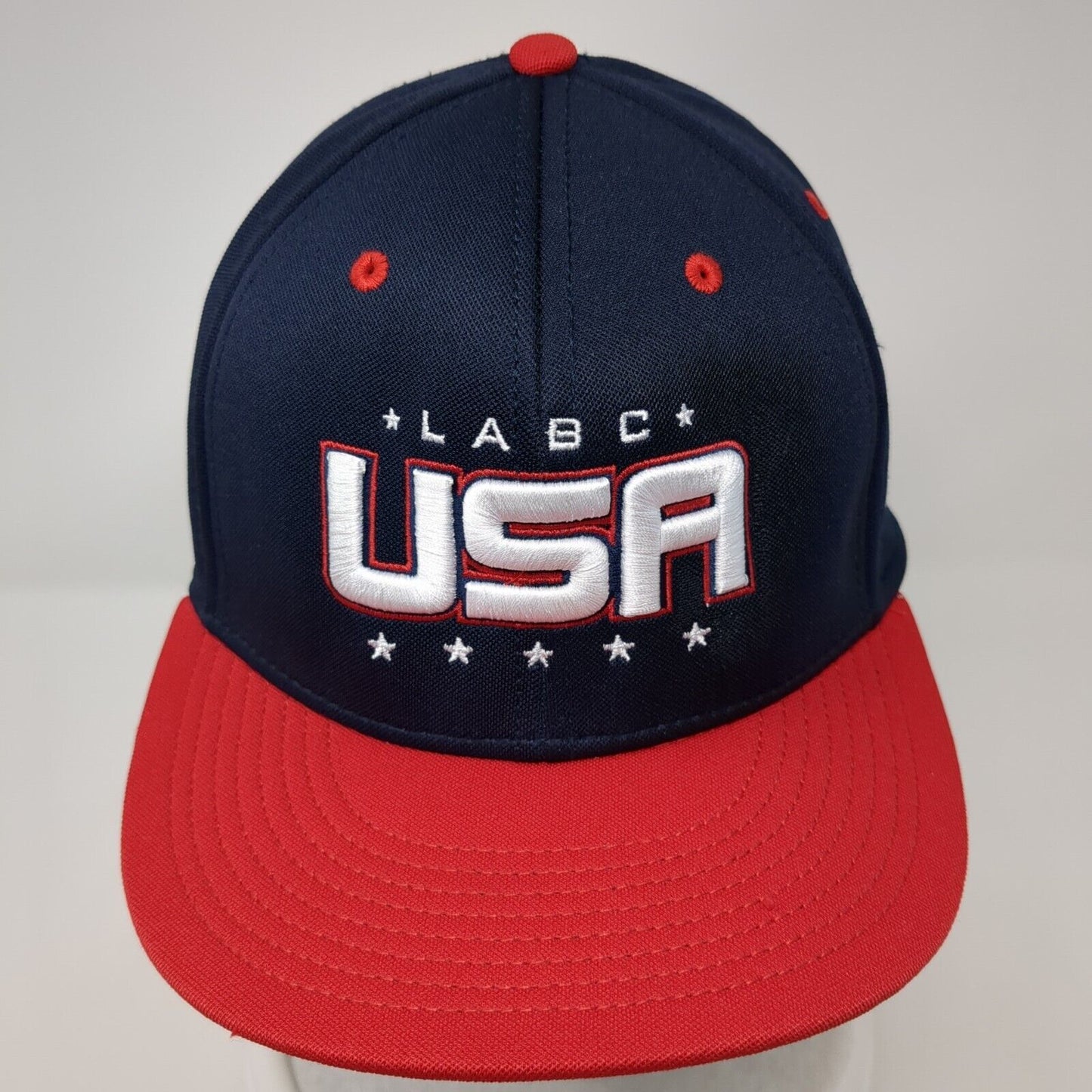 LABC USA Fitted Hat Multi Medium Embroidered Colorblock The Game
