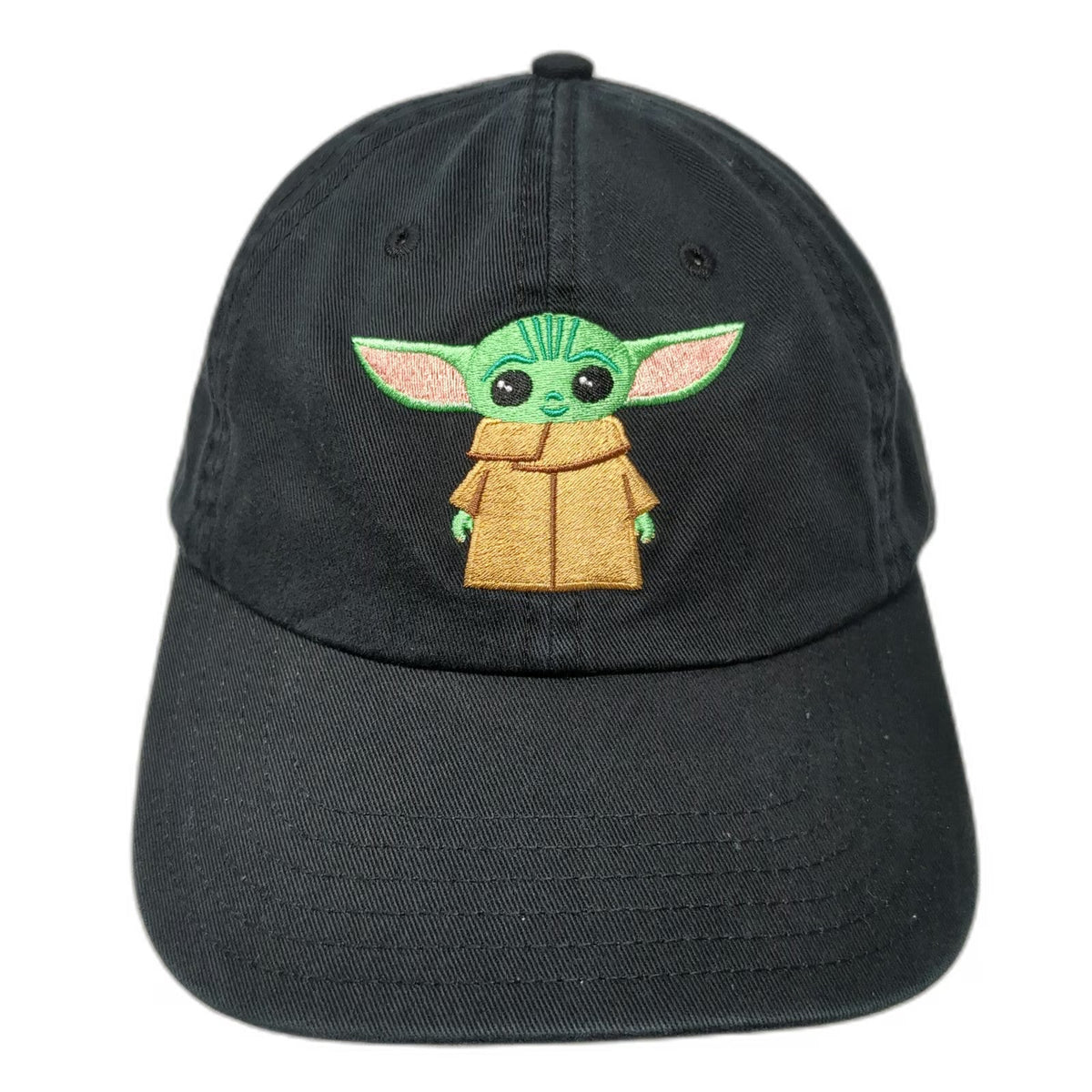 Star Wars Baseball Cap Black One Size Grogu Baby Yoda Embroidered Adjustable Hat