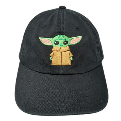 Star Wars Baseball Cap Black One Size Grogu Baby Yoda Embroidered Adjustable Hat