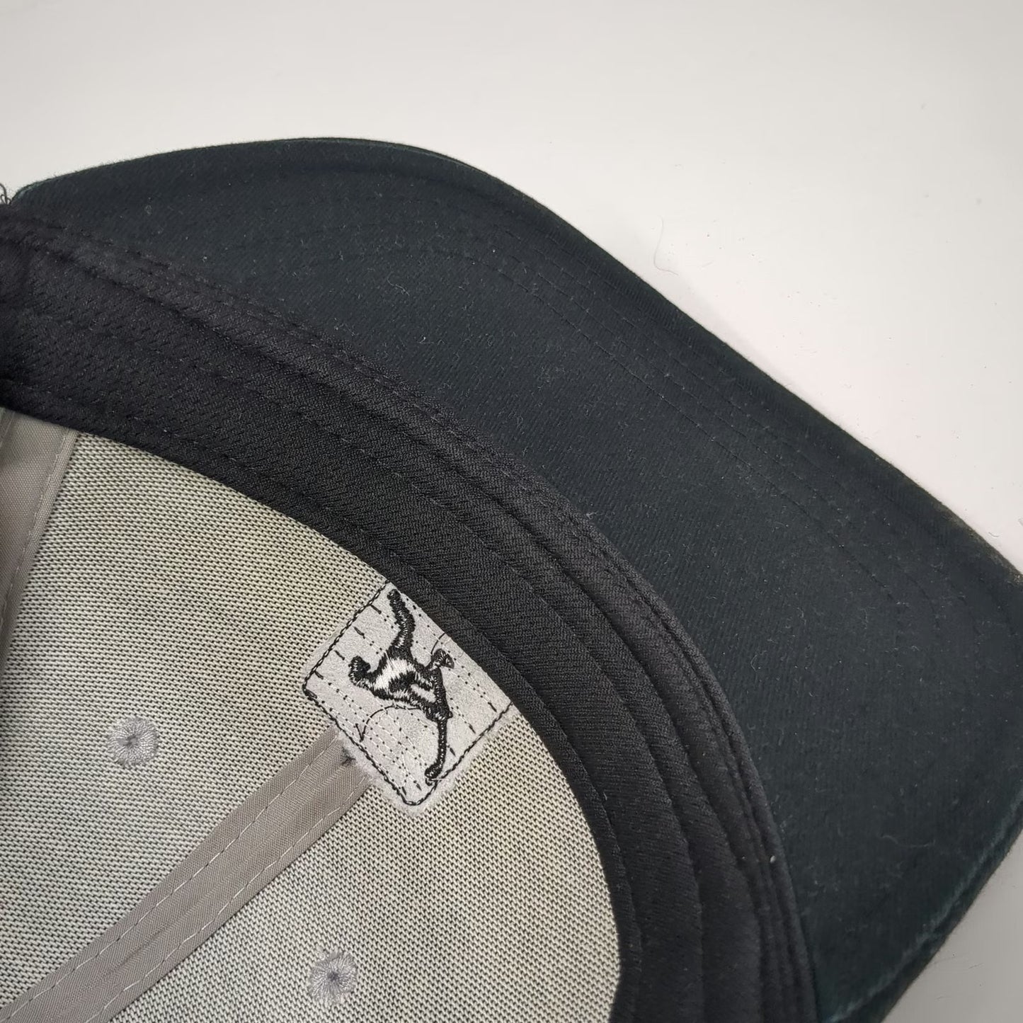 Beauty Status Snapback Gray Black Hat One Size Hockey Jersey Knit Flat Brim