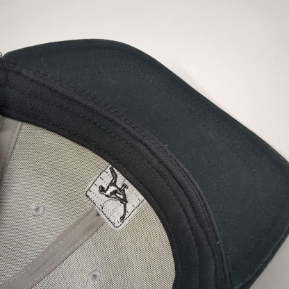 Beauty Status Snapback Gray Black Hat One Size Hockey Jersey Knit Flat Brim