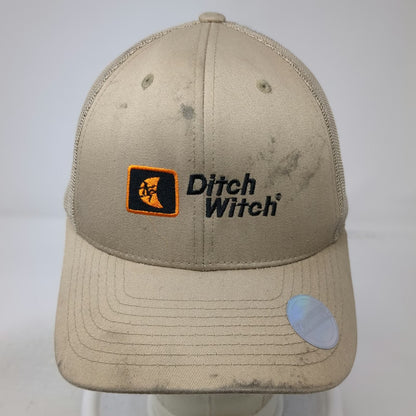 KBETHOS Ditch Witch Logo Trucker Hat Beige One Size Mesh Back Snapback Graphic