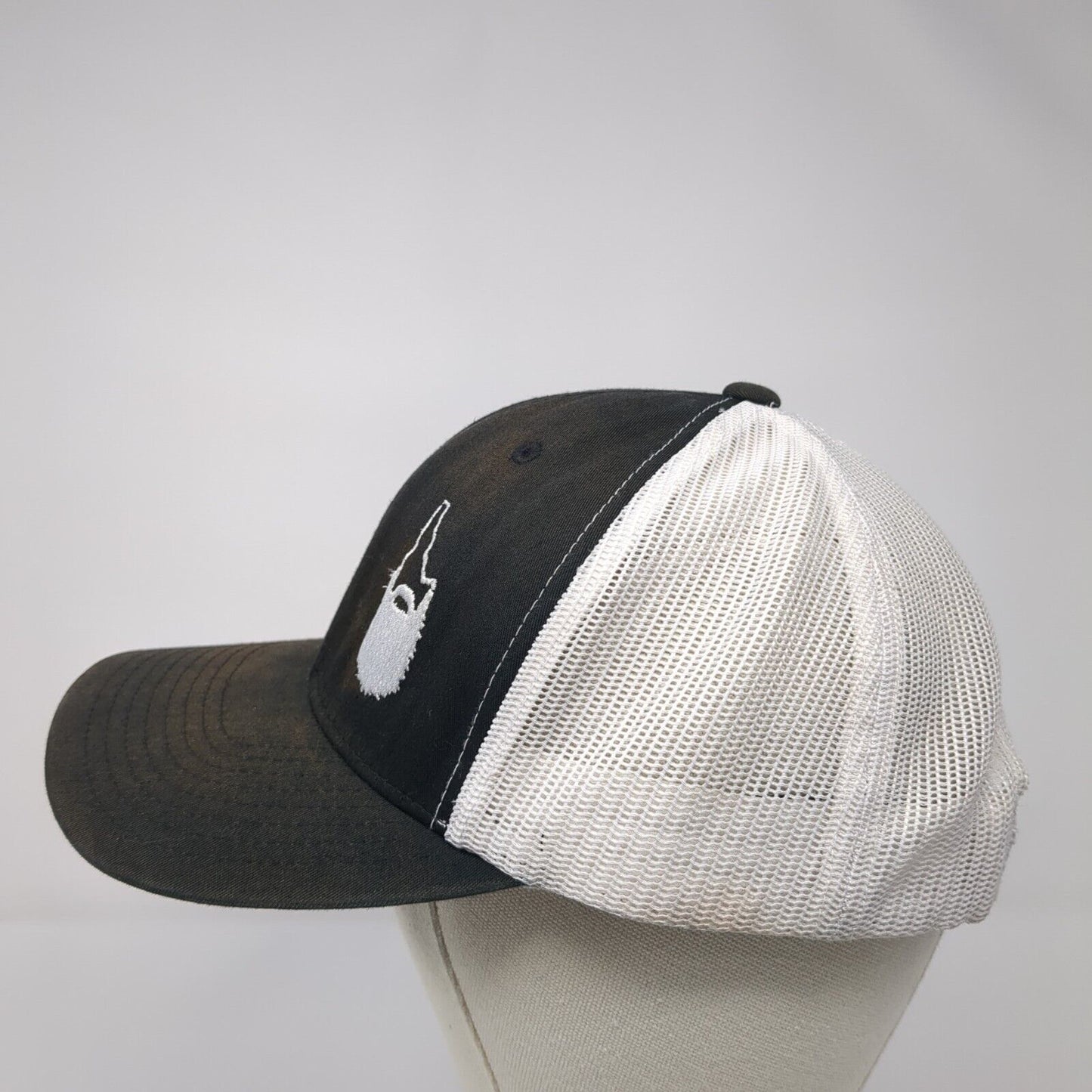 Idaho Beard Snapback Mesh Back Trucker Hat Black One Size Colorblock
