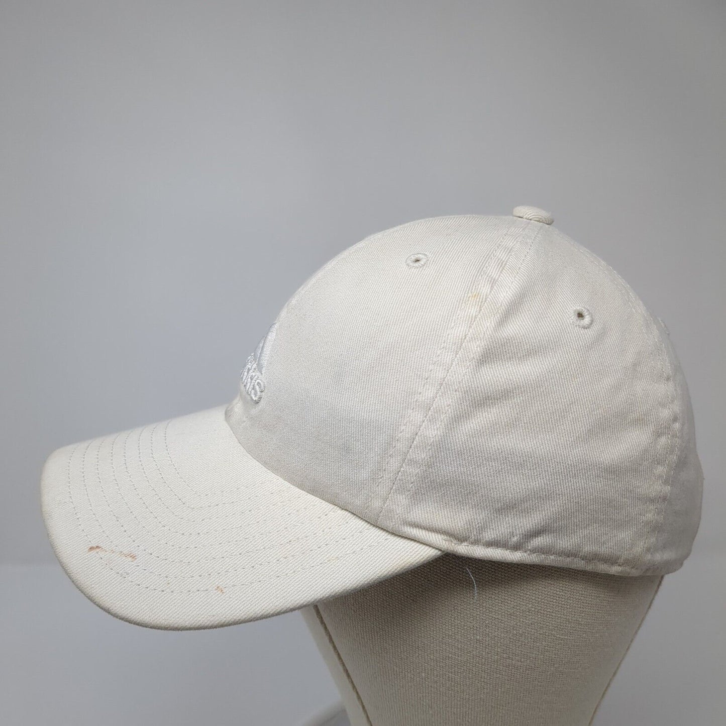 Adidas Slideback Hat White One Size Adjustable Climalite 3 Stripes