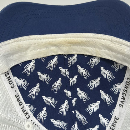 RepYourWater Trucker Hat Blue One Size Snapback Mesh Back Fish Buffalo Logo