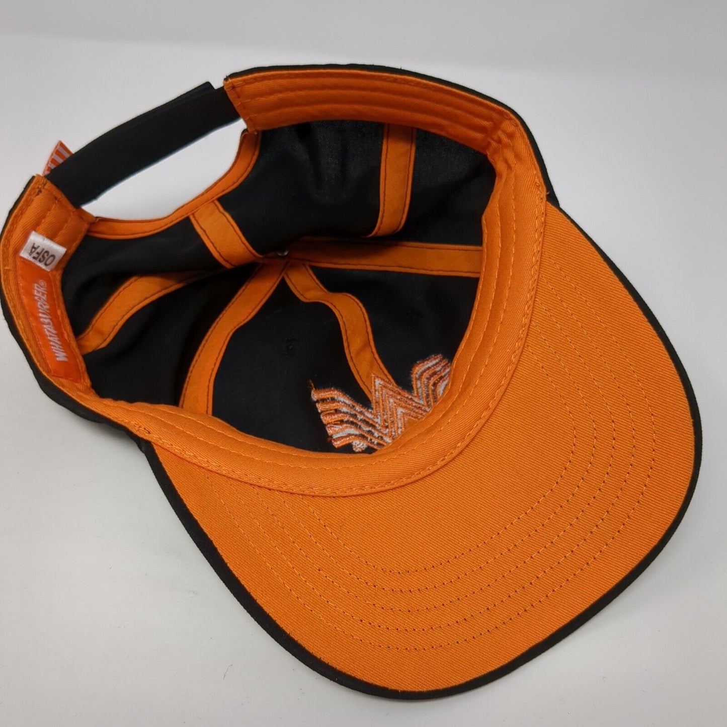 Whataburger Strapback Hat Black One Size Adjustable Embroidered 6 Panel