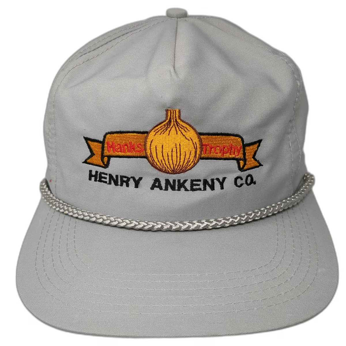 Head To Toe 5 Panel Gray Hat One Size Rope Henry Ankeny Co. Hanks Trophy Onion