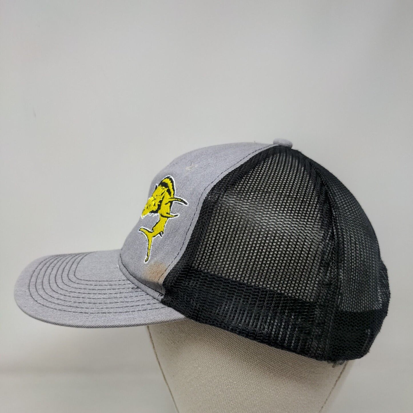 Port Authority Snapback Trucker Hat Gray One Size Adjustable Embroidered