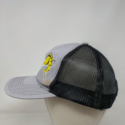 Port Authority Snapback Trucker Hat Gray One Size Adjustable Embroidered