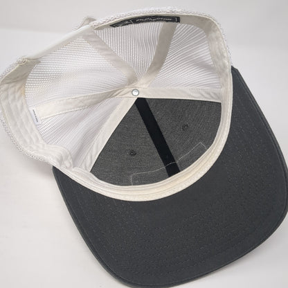 Burning Bullet Patch Snapback Trucker Hat Gray One Size Mesh Back