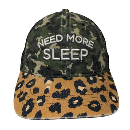 Need More Sleep Slideback Mesh Back Trucker Hat Multi OSFM Animal Print
