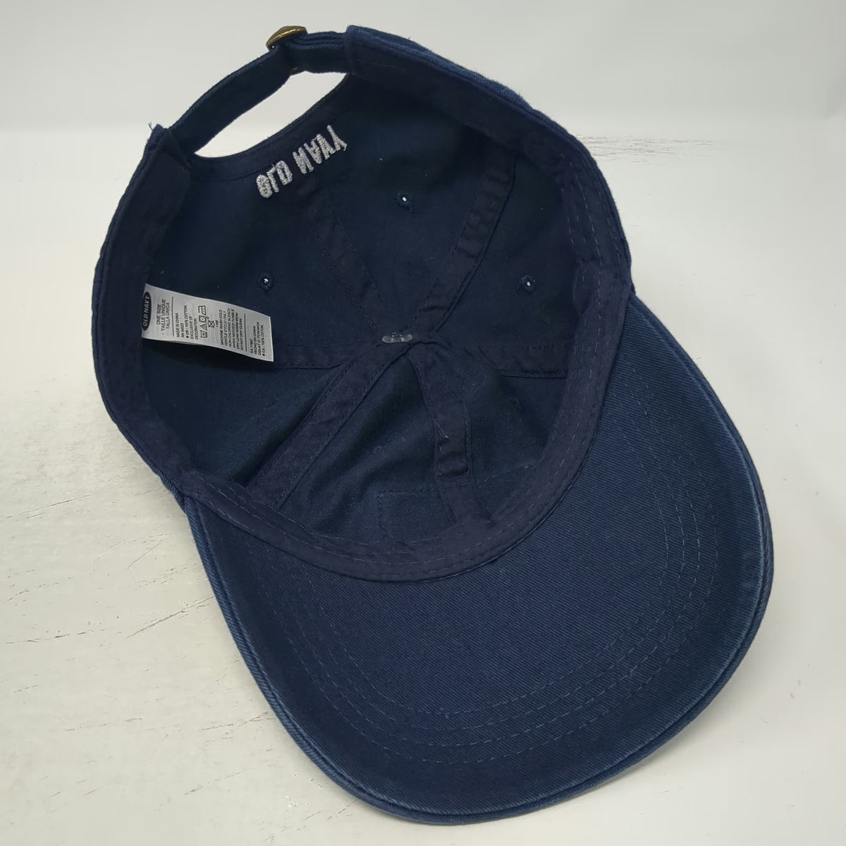 Old Navy Baseball Cap Blue One Size American Flag USA Cotton Slideback Hat