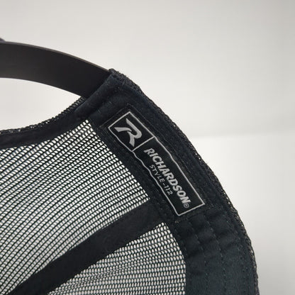 Fast Back Flag Snapback Trucker Hat Black One Size Mesh Back 6 Panel