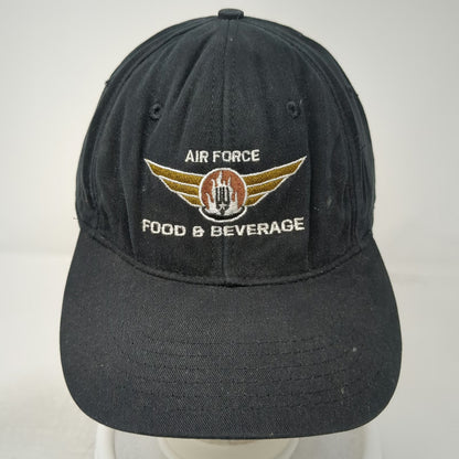 Neuchef Baseball Cap Black One Size Air Force Food Beverage Hat USA Slideback