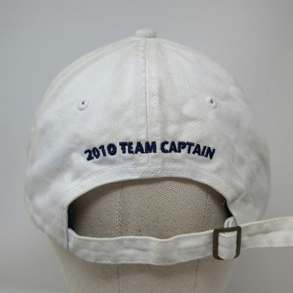 White Baseball Cap One Size USTA League 2010 Team Captain Tennis Sports Logo Hat