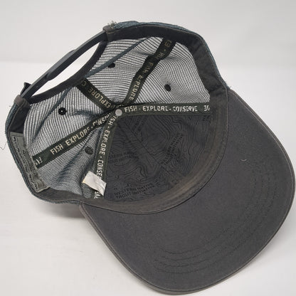Westslope Cutthroat Patch Snapback Trucker Hat Gray One Size Mesh Back