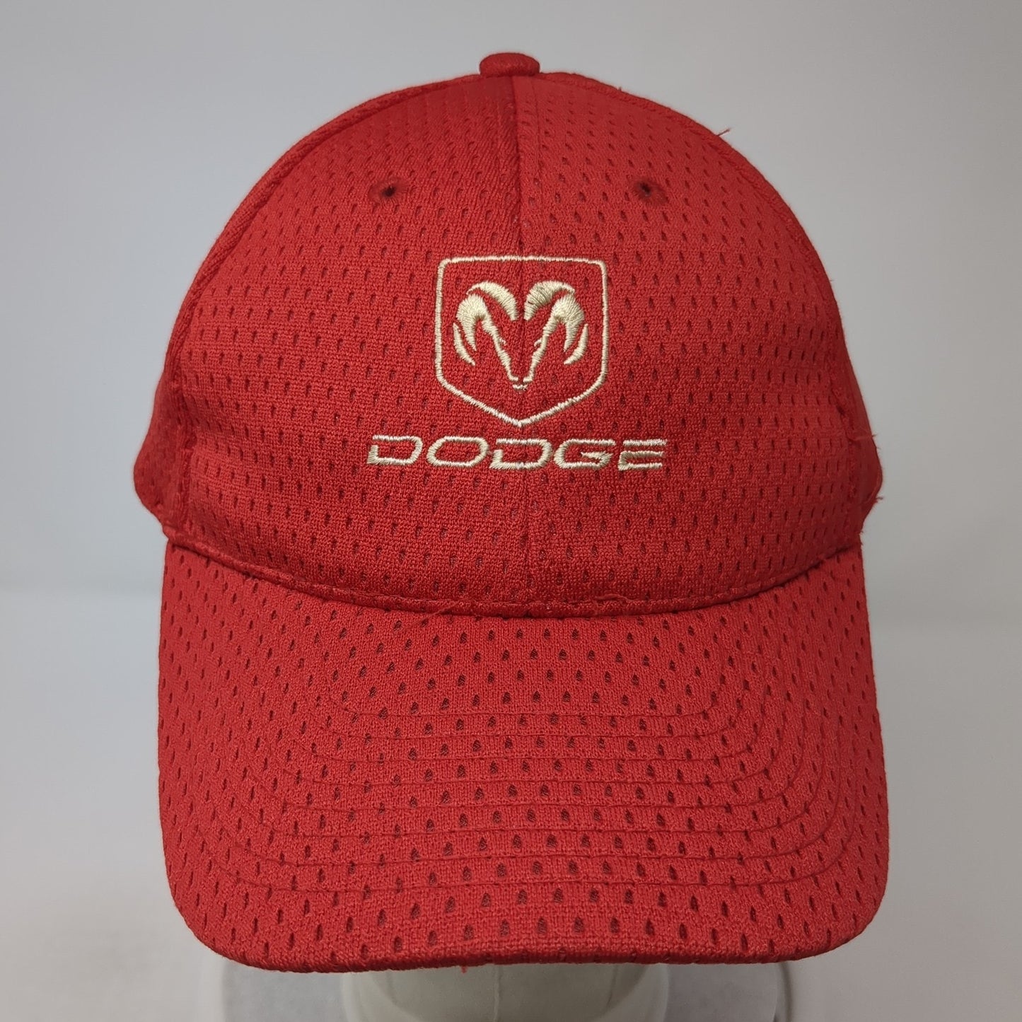 Dodge Strapback Hat Red One Size Adjustable Embroidered Logo Nissun
