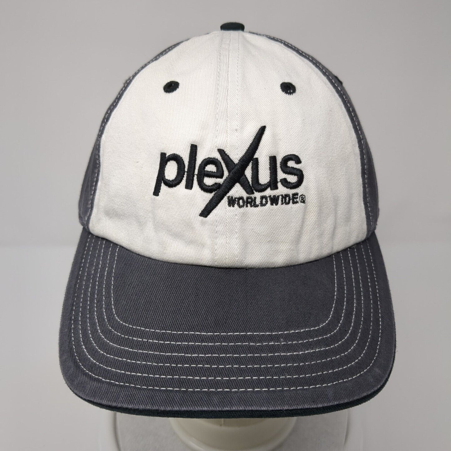 Plexus Worldwide Strapback Hat Gray One Size Adjustable Embroidered Richardson