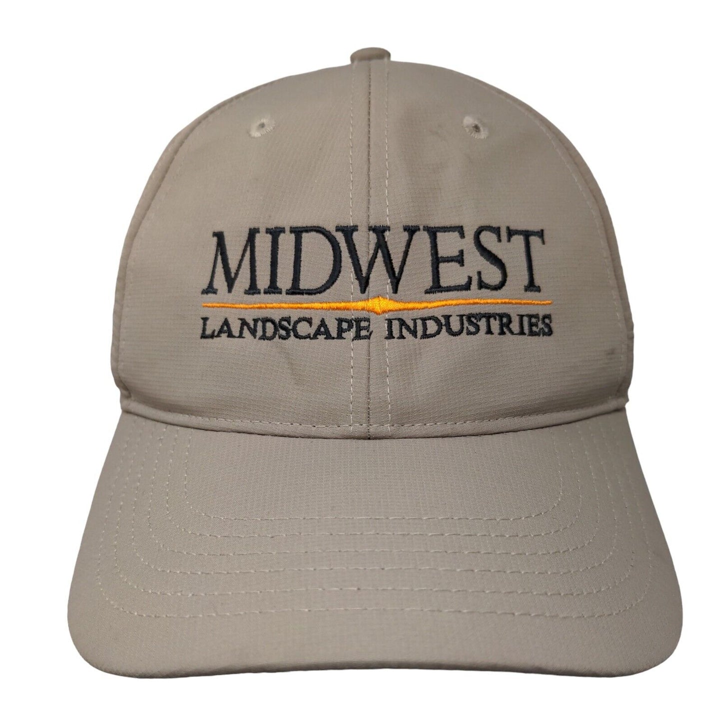 Midwest Landscape Industries Adult Strapback Hat Tan One Size Outdoor Cap