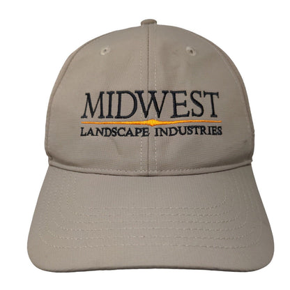 Midwest Landscape Industries Adult Strapback Hat Tan One Size Outdoor Cap