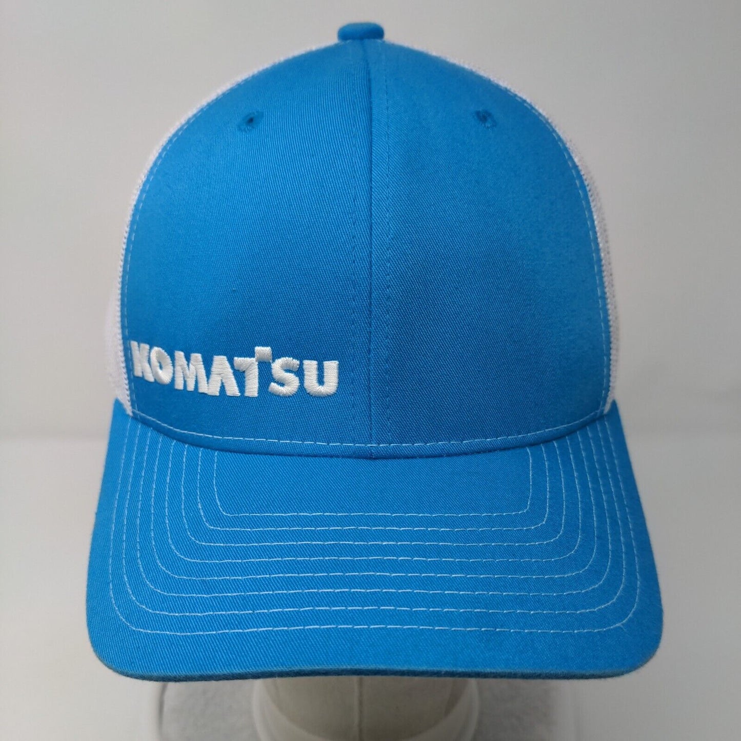Komatsu Snapback Trucker Hat Blue OSFA Adjustable Mesh Back 6 Panel Richardson
