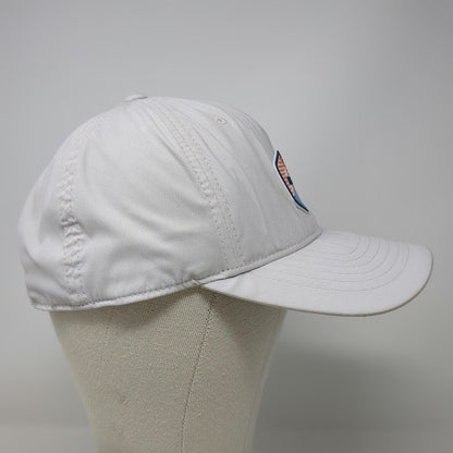 PING 5 Panel Hat White One Size Golf Sunset Mountain Patch Snapback Flexfit 110
