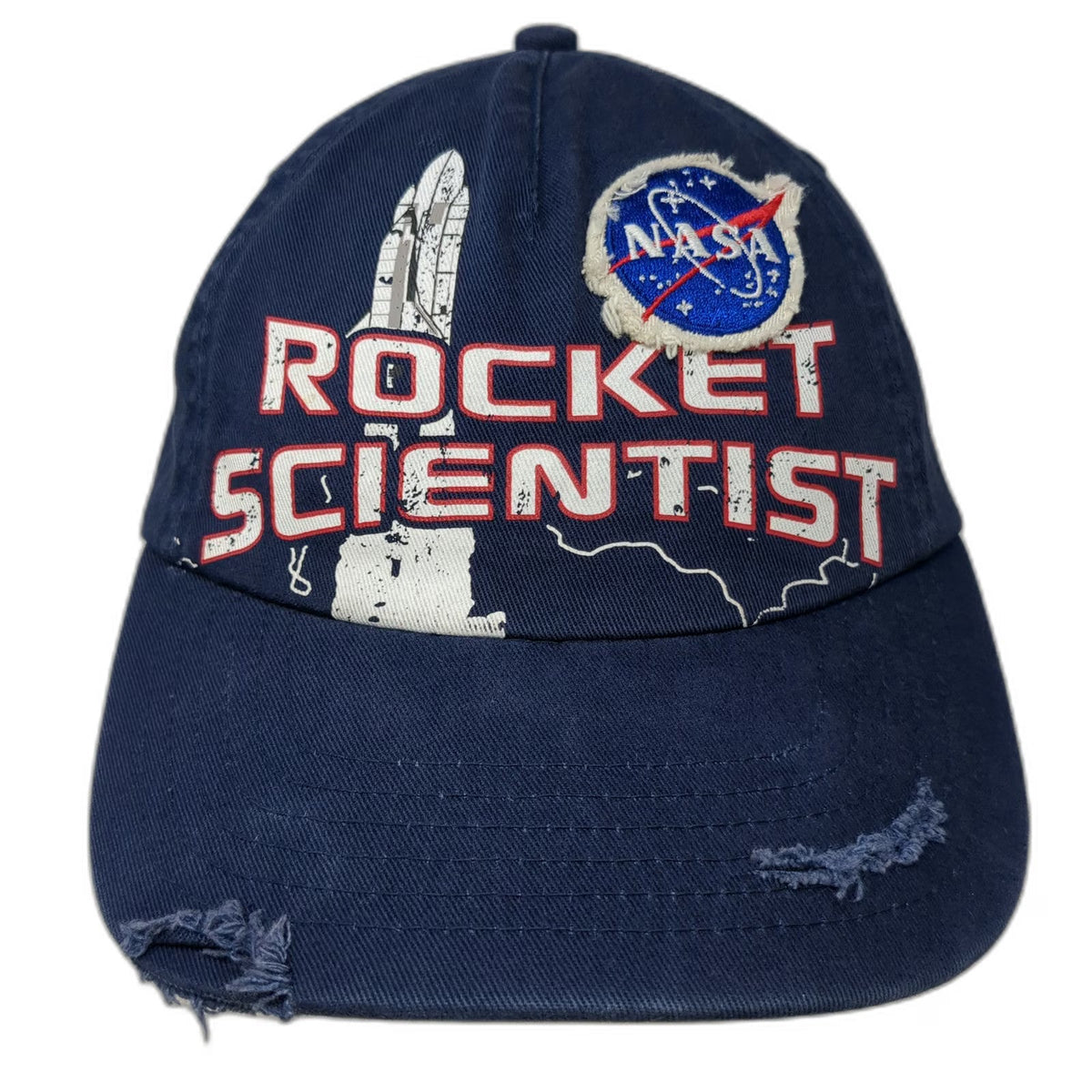 5 Panel Blue One Size NASA Rocket Scientist Johnson Space Center Hat Slideback