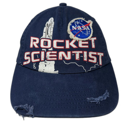 5 Panel Blue One Size NASA Rocket Scientist Johnson Space Center Hat Slideback