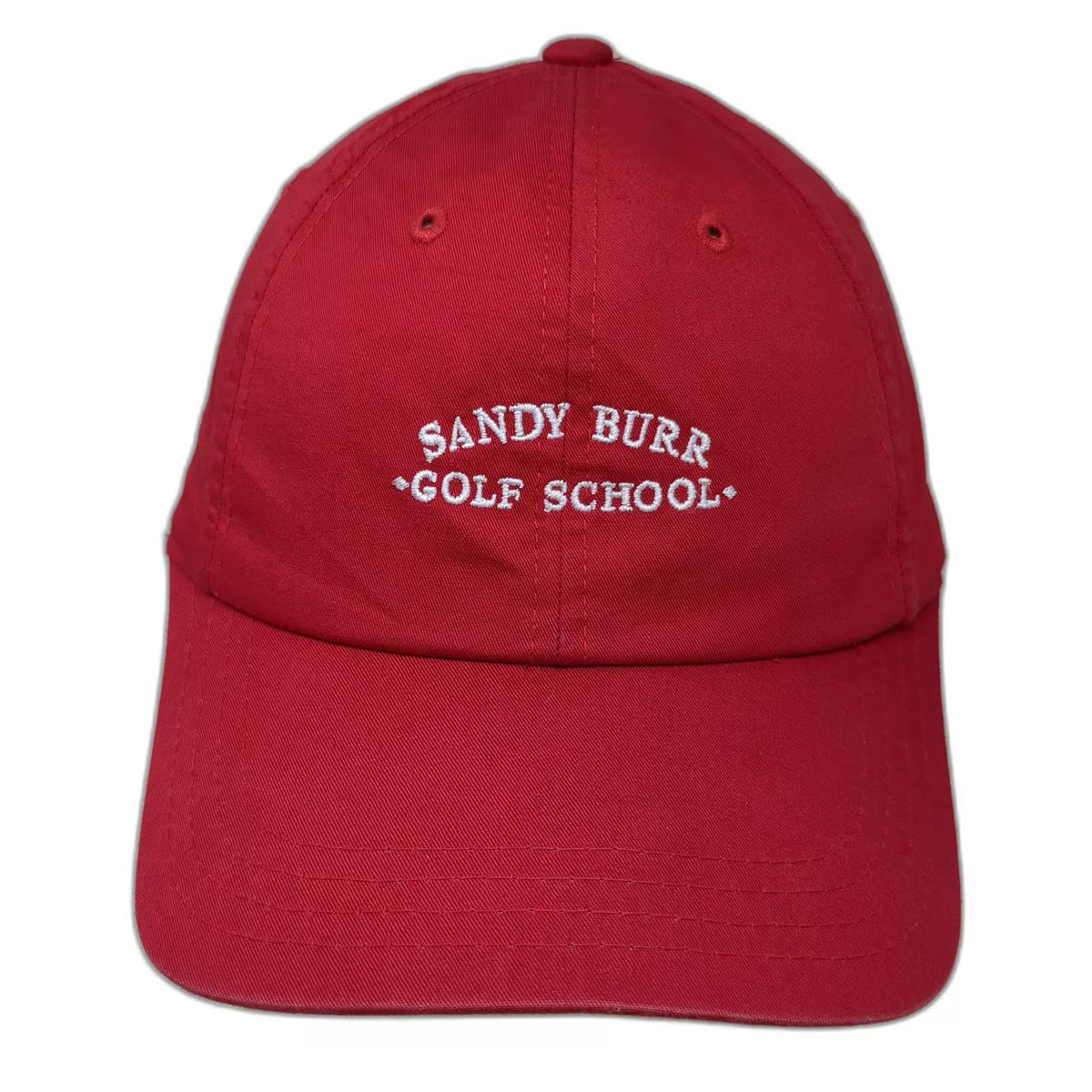American Needle Baseball Cap Red One Size Strapback Sandy Burr Golf School Hat