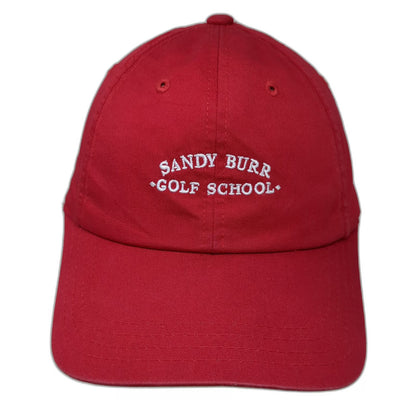 American Needle Baseball Cap Red One Size Strapback Sandy Burr Golf School Hat
