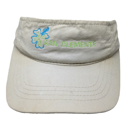 Dorfman Pacific Co Visor Beige OSFM San Clemente Hibiscus Cotton Strapback Hat