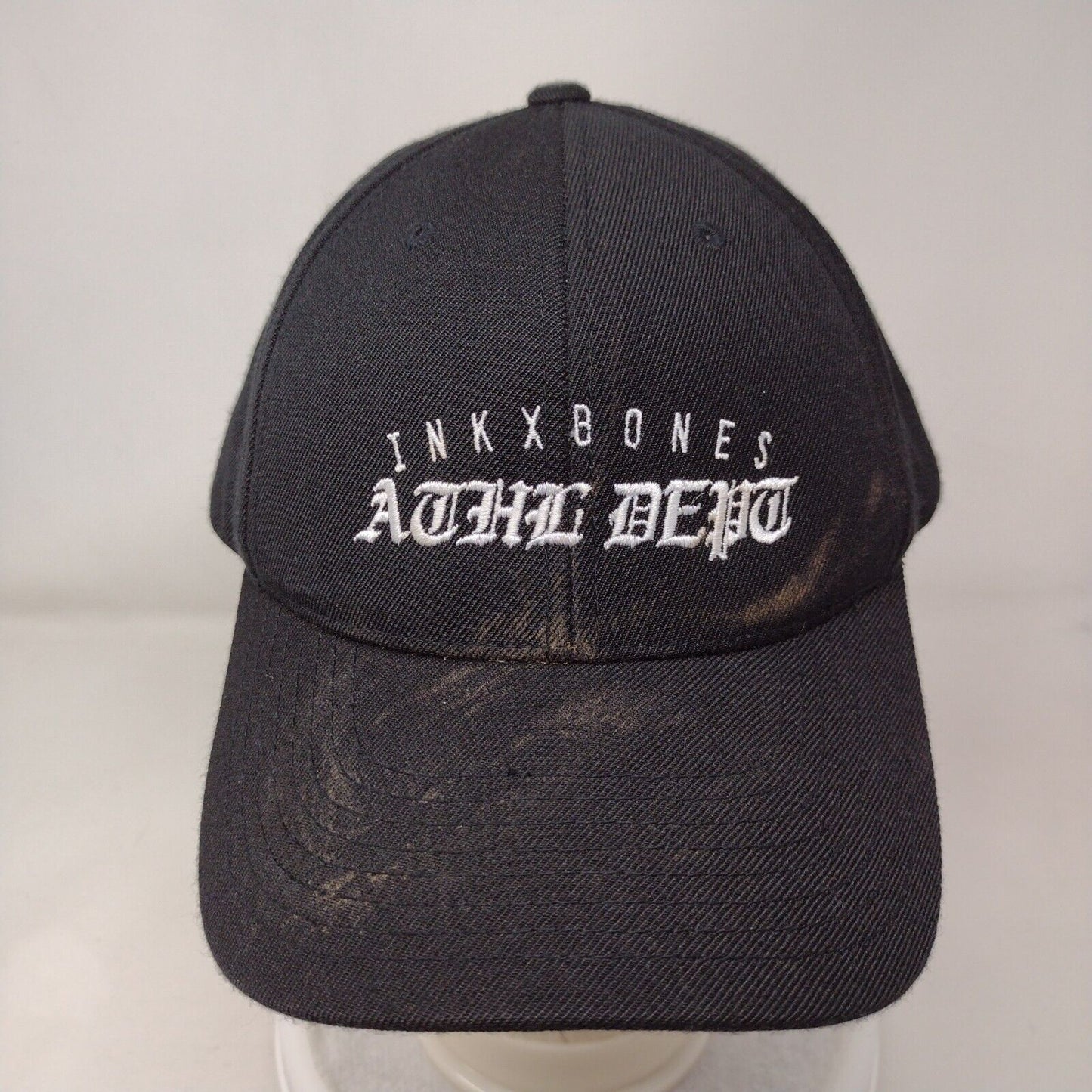 Ink X Bones Athl Dept Snapback Hat Black OS Adjustable The Classics Yupoong