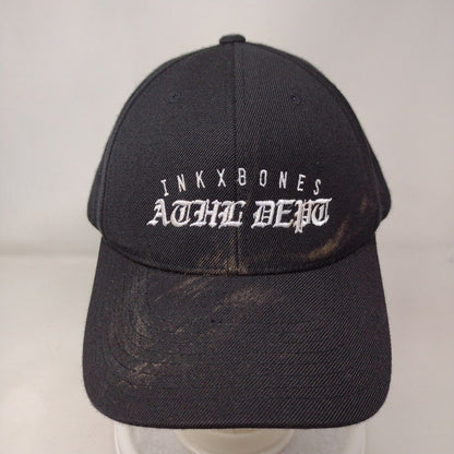 Ink X Bones Athl Dept Snapback Hat Black OS Adjustable The Classics Yupoong