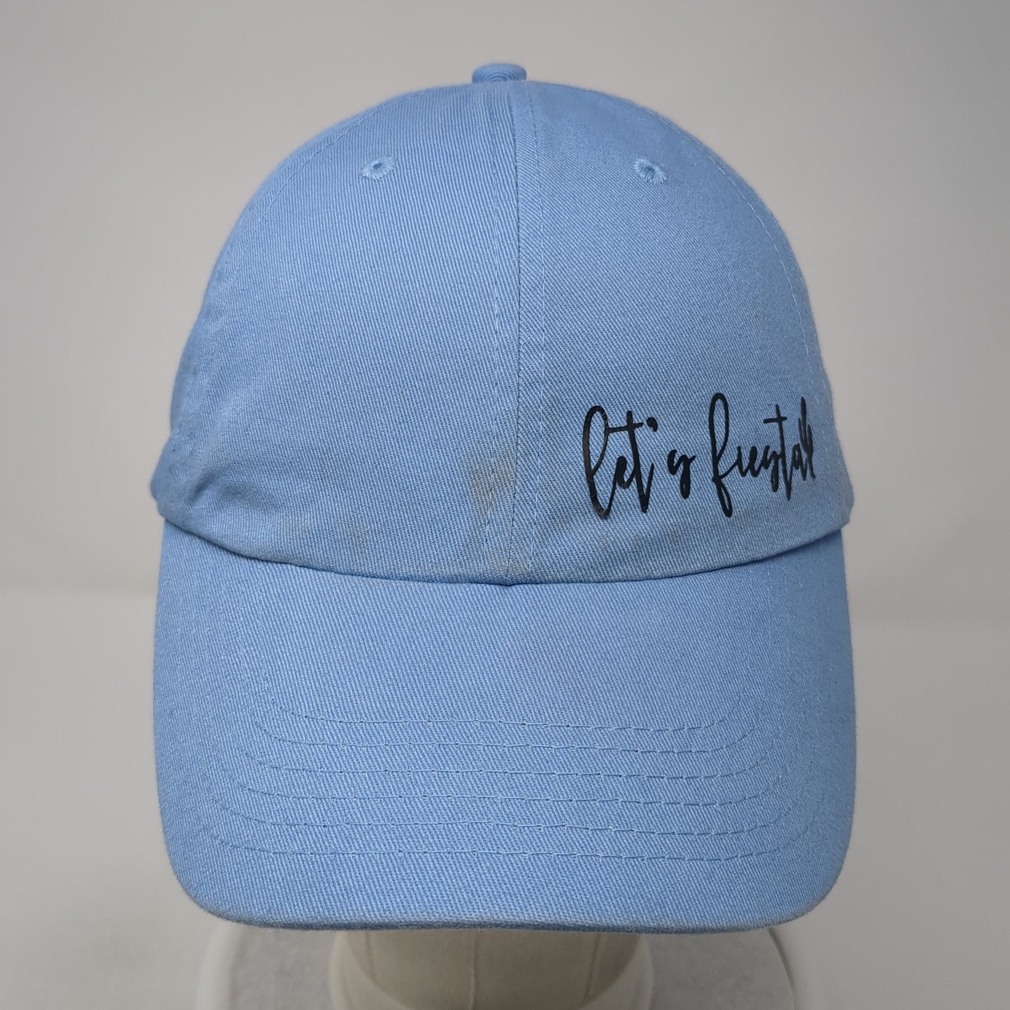 Unbranded Slideback Hat Blue One Size Adjustable Solid 6 Panel Outdoor