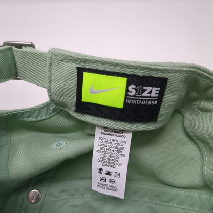 Nike Slideback Hat Green One Size Adjustable Embroidered Heritage86 Cotton