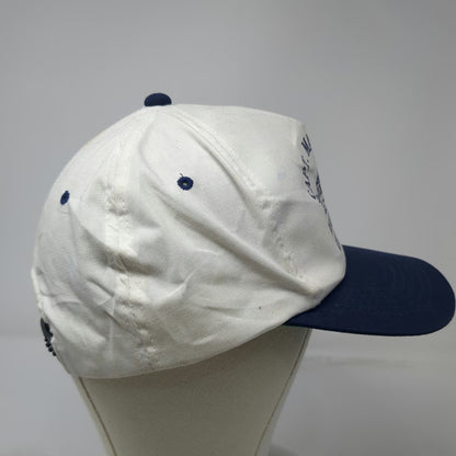 YoungAn Trucker Hat White Blue One Size Capt Mac Tours Quincy MA Marina Bay