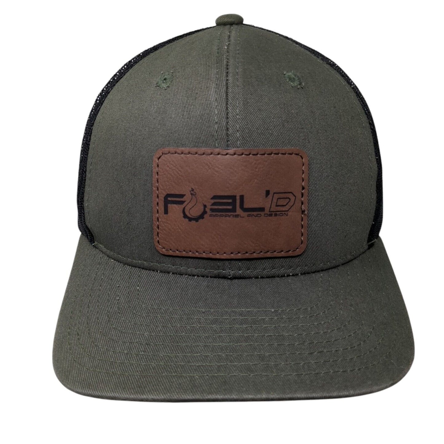 FUEL'D Apparel and Design Snapback Trucker Hat Green OSFA Mesh Back