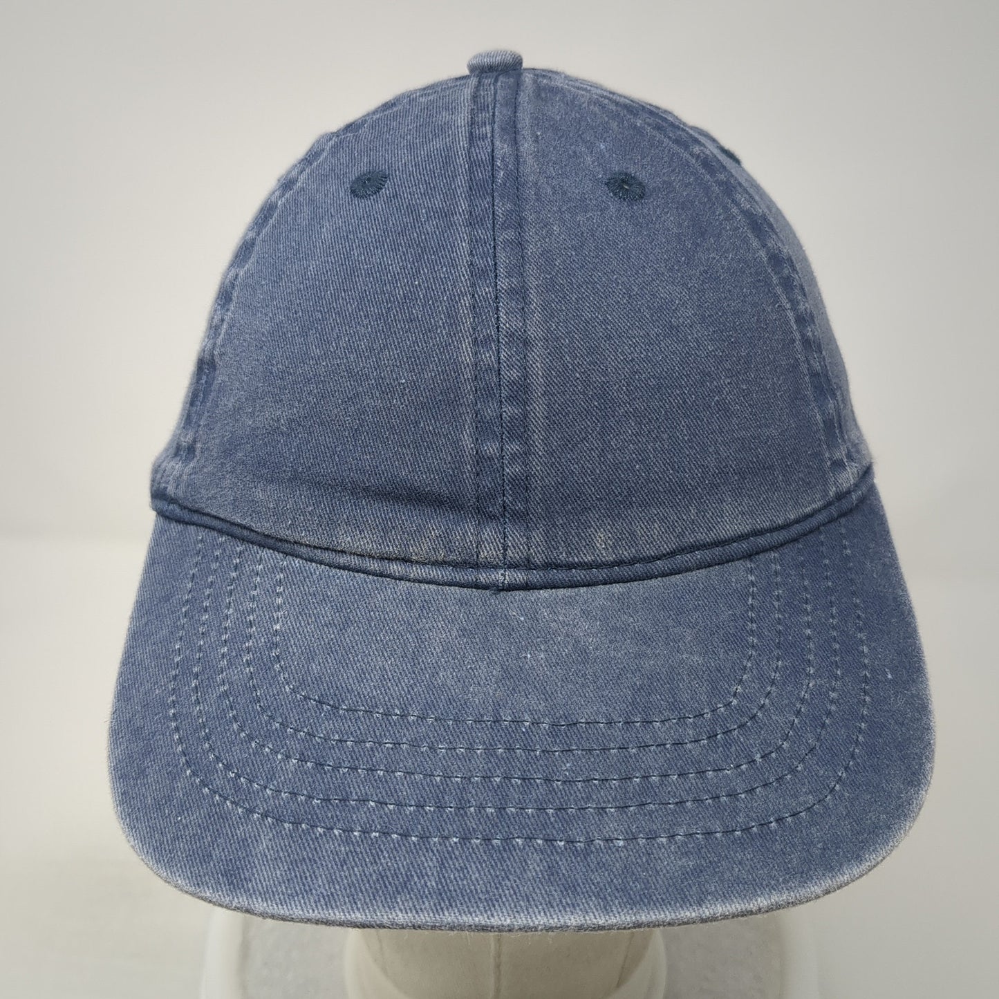 Unbranded Strapback Hat Dark Denim Blue One Size Adjustable 6 Panel