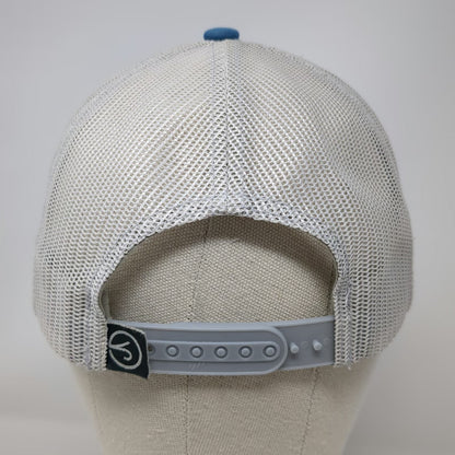 Yupoong Trucker Hat Blue One Size Snapback Mesh Back Bolo Fly Fishing Idaho