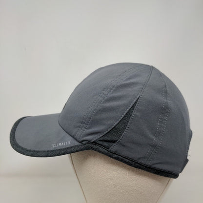 Adidas Strapback Hat Gray One Size Adjustable Breathable Vented Holes 6 Panel