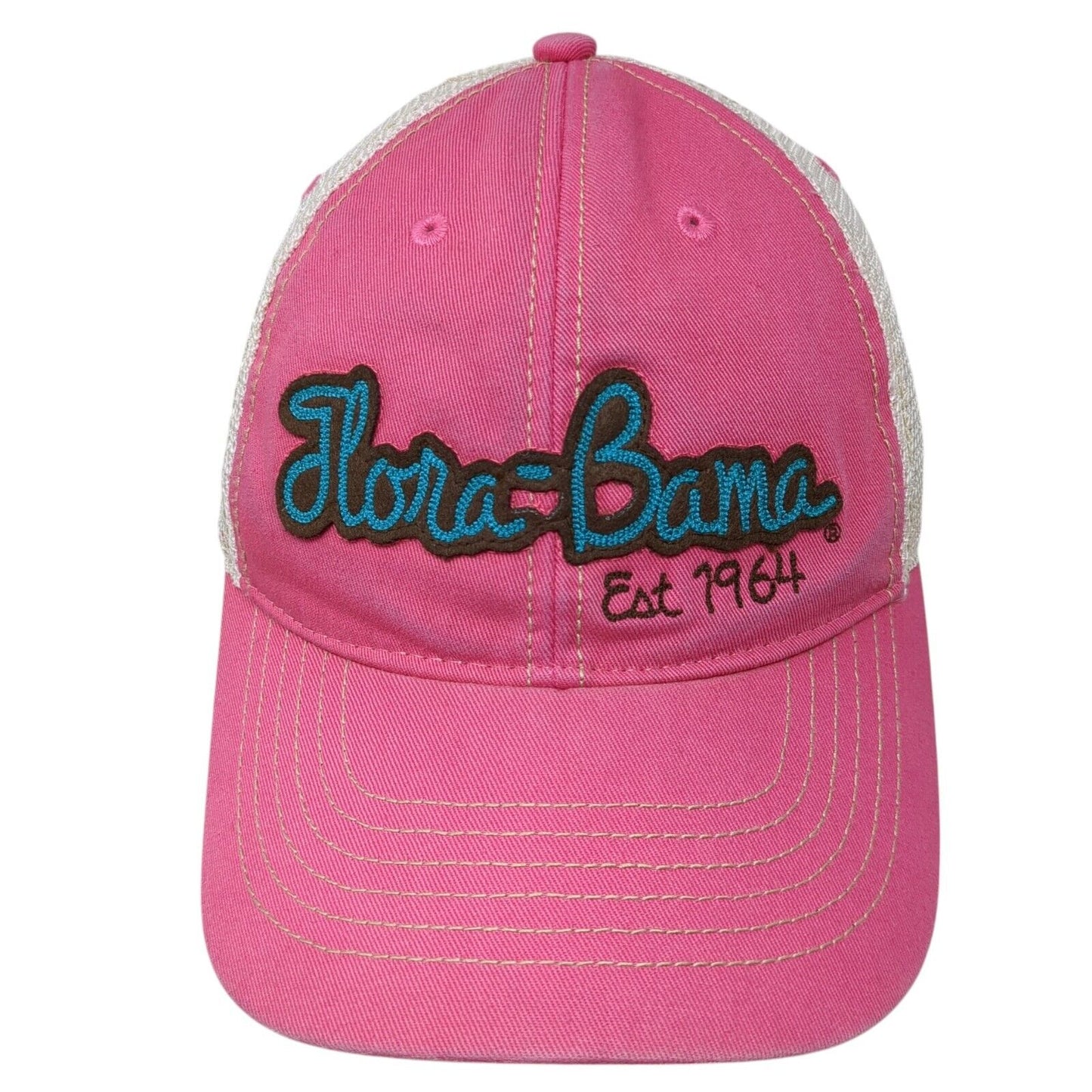 Flora-Bama Est. 1964 Snapback Trucker Hat Pink OS Adjustable Mesh Back Legacy