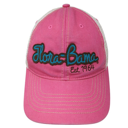 Flora-Bama Est. 1964 Snapback Trucker Hat Pink OS Adjustable Mesh Back Legacy