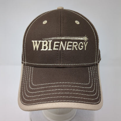WBI Energy Strapback Hat Brown OSFM Adjustable Embroidered 6 Panel